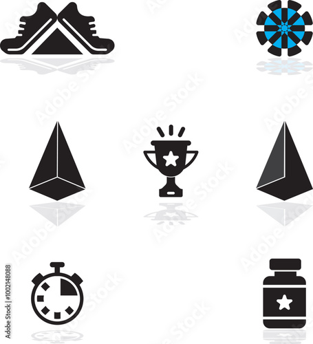 set of icons for camping