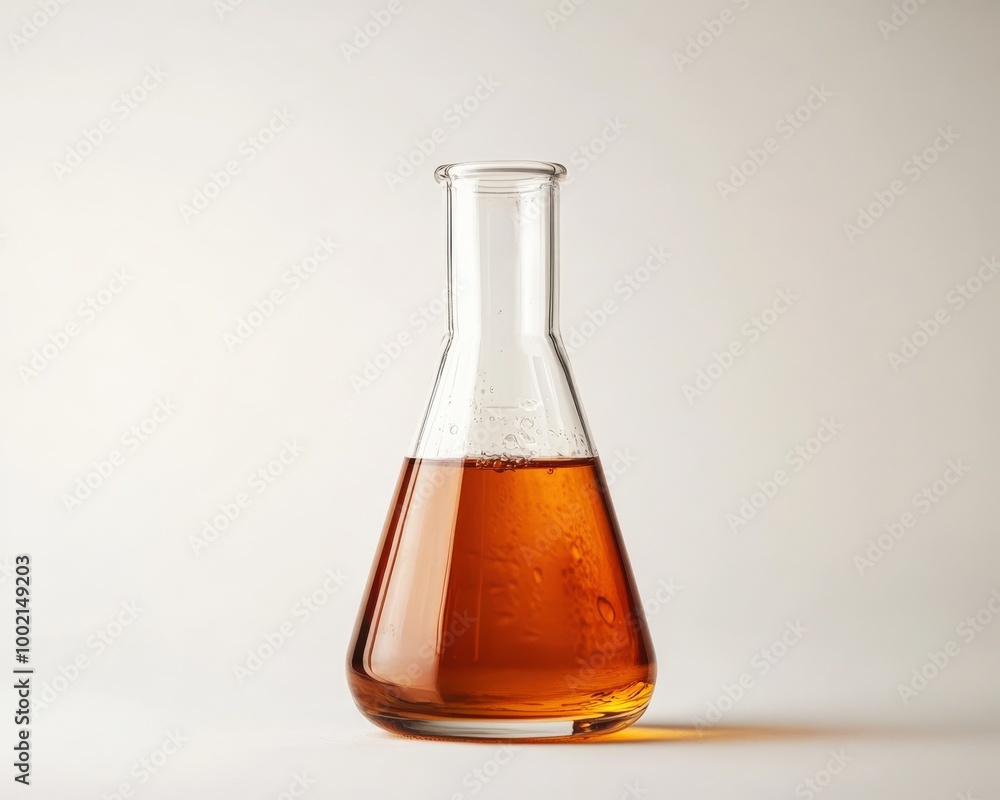 Beaker On White Background. Scientific Laboratory Glassware for Chemistry Experiments Beaker On White Background. Scientific Laboratory Glassware for Chemistry Experiments