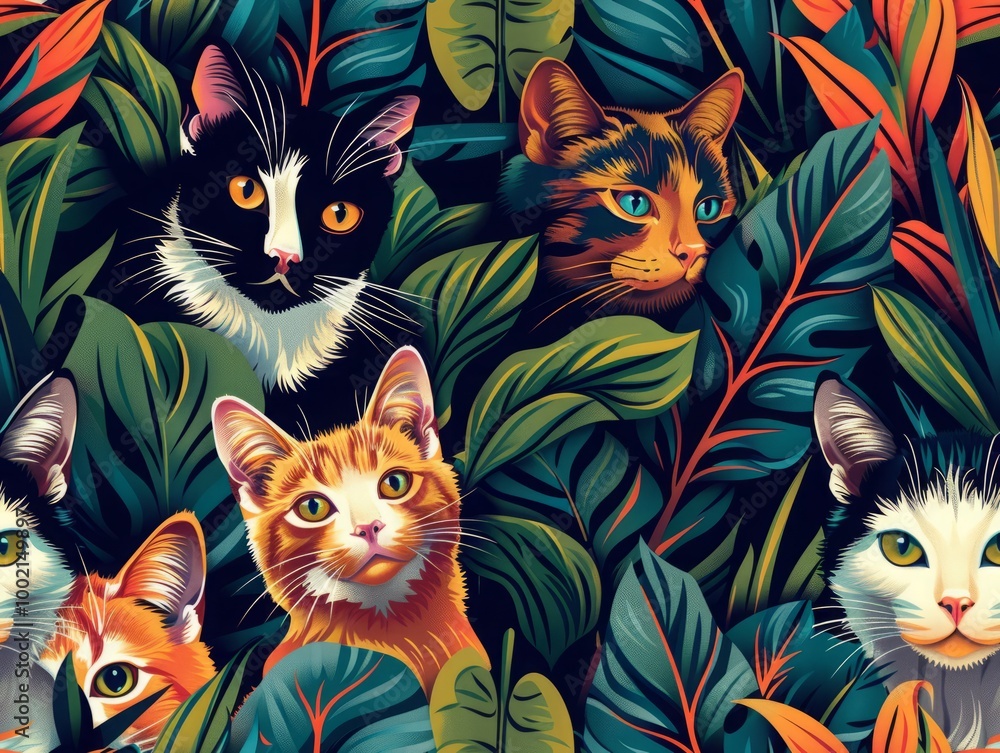 Obraz premium Vibrant Elegant Dream Art Pattern: High-Resolution Seamless Pattern for Premium Designs-Perfect for Print and Web