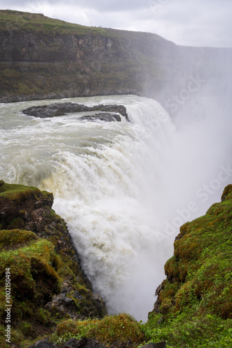 Gullfoss Falls Waterfall in Iceland