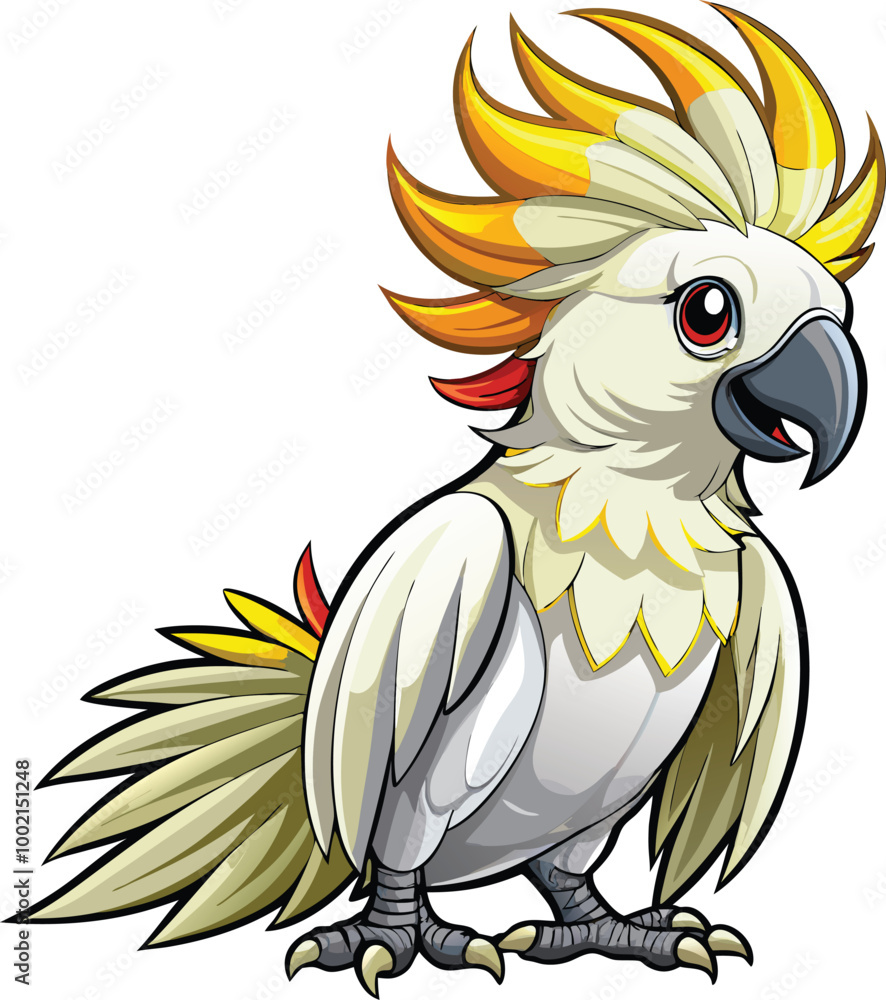 Fototapeta premium Cockatoo mascot sticker vector design