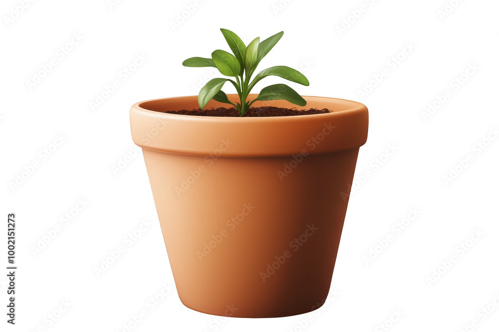House flower in a pot on a transparent background House flower in a pot on a transparent background