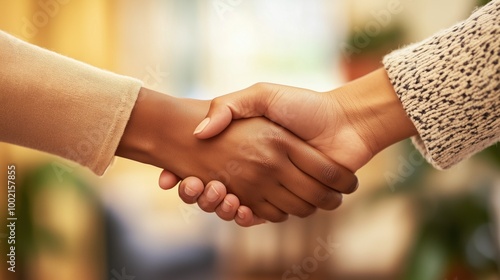 Therapist and Client Handshake Close-Up