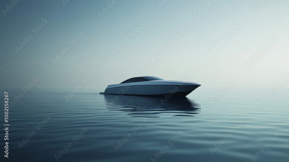 Elegant yacht floating on calm sea at Elegant yacht floating on calm sea at