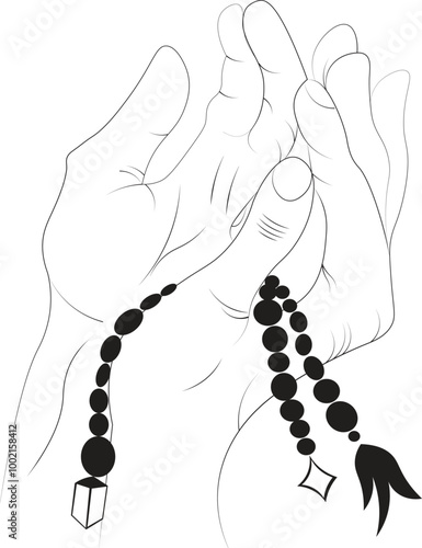 hands praying with rosary