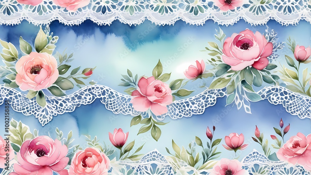 frame with flowers and butterflies frame with flowers and butterflies