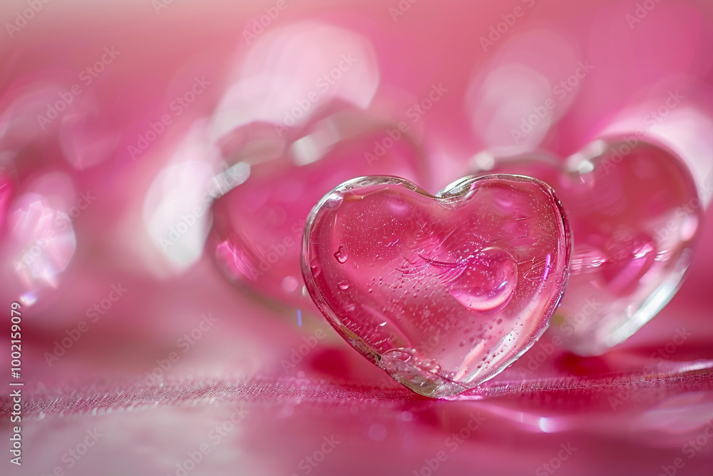 Beautiful greeting card with bright holiday composition for happy celebrate a valentines day