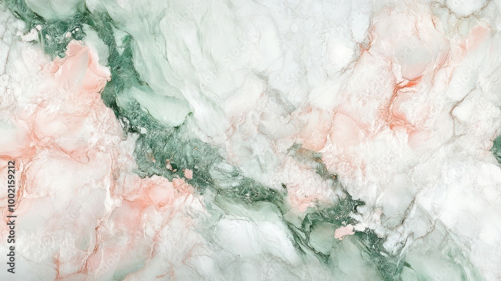 Abstract marble texture with green and pink veins. Abstract marble texture with green and pink veins.