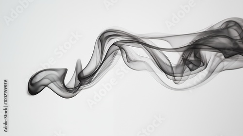 a black smoke with a white background 