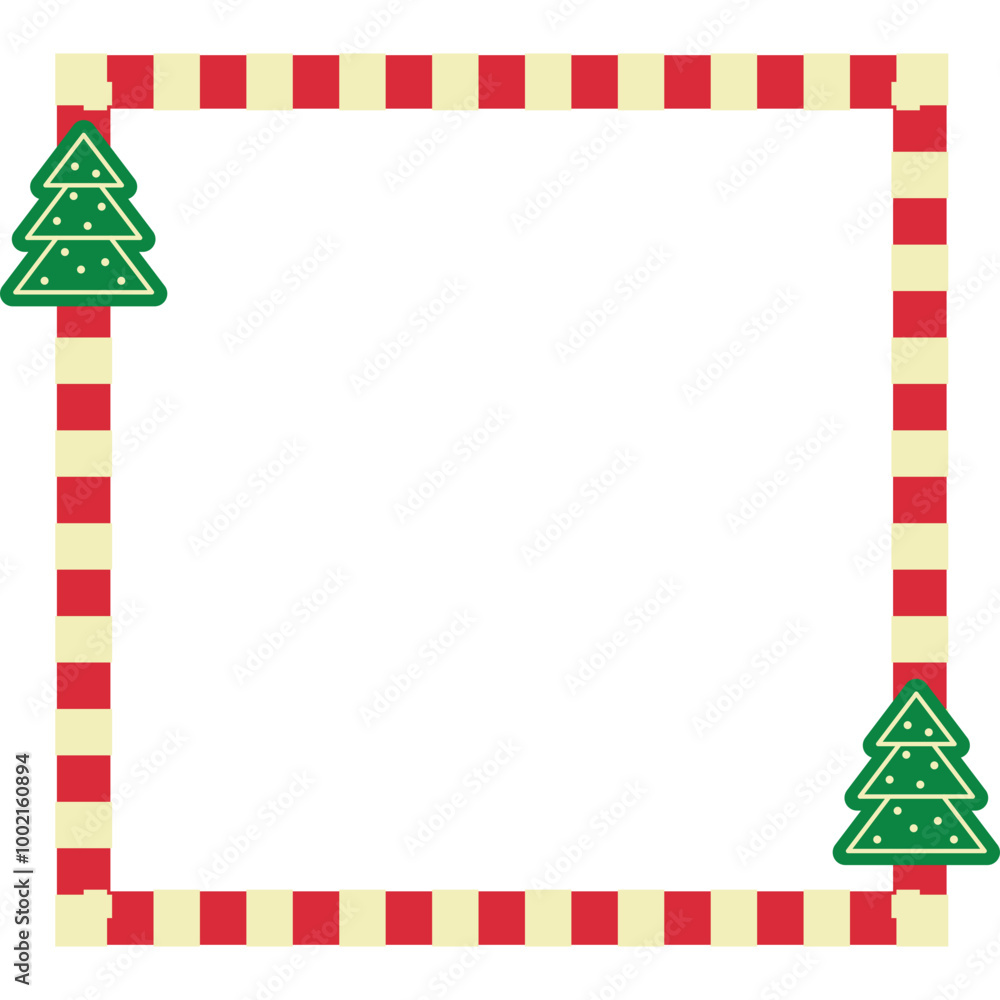 Fototapeta premium Christmas Frame With Tree