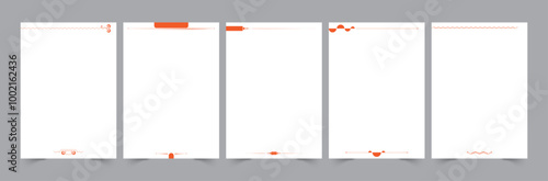 Header footer design for the book, inner template