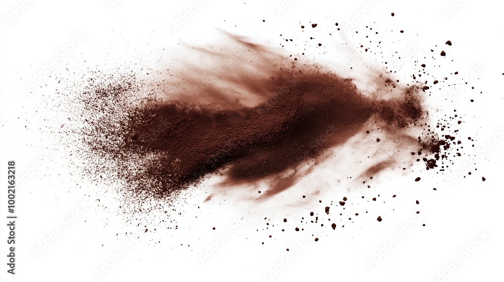 coffee powder on white background coffee powder on white background