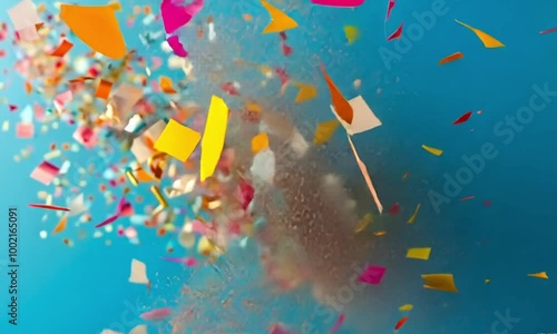 confetti on a white background
