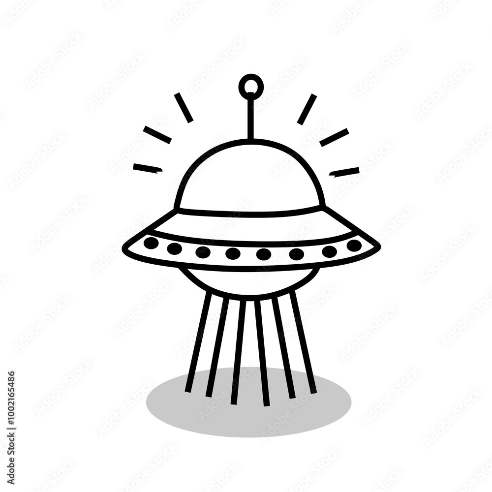 Simple UFO icon Simple UFO icon