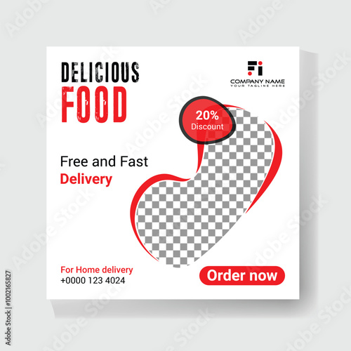 Food Social media post template design