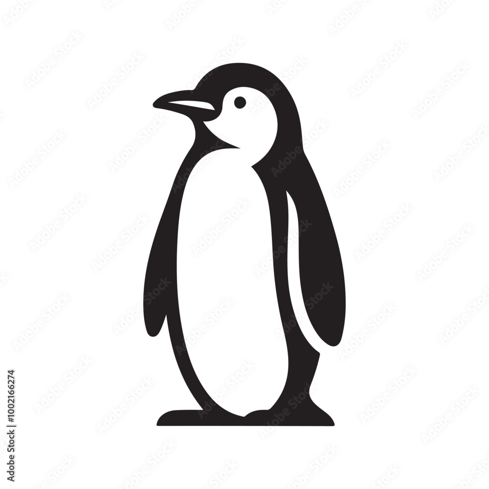 Obraz premium penguin silhouette vector art illustration