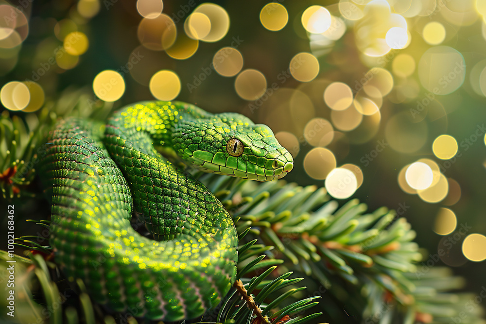 Fototapeta premium Beautiful greeting card with holiday composition for happy and joy celebrate New Year