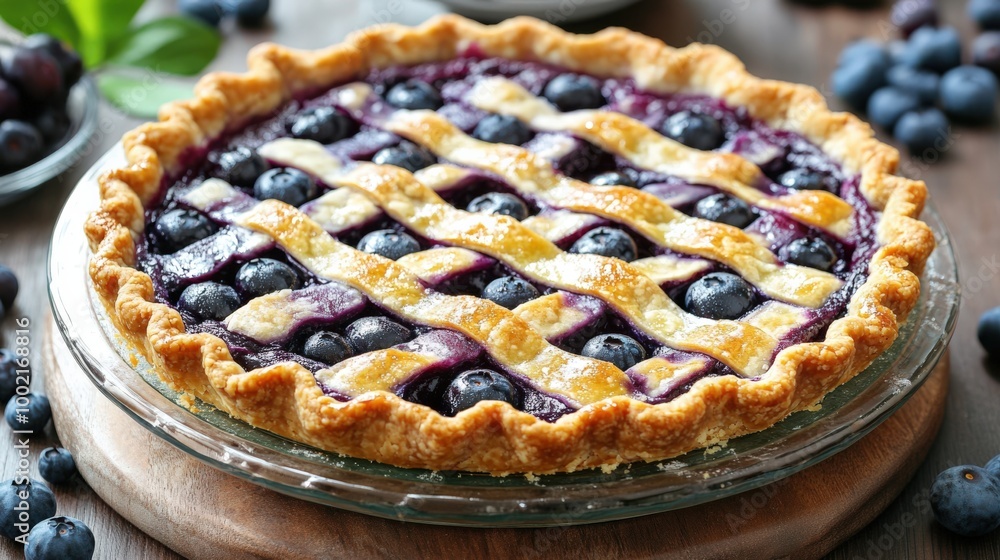 Blueberry Pie. Delicious Fruit Dessert with Sweet Flavors and Fresh Blueberries Blueberry Pie. Delicious Fruit Dessert with Sweet Flavors and Fresh Blueberries