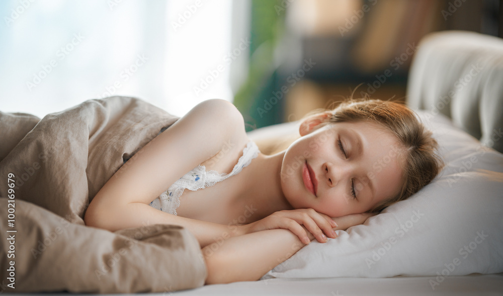 child is sleeping in the bed child is sleeping in the bed