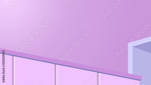 Wall illustration from near and far points of view