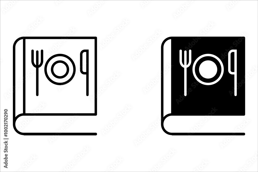 Φωτογραφία Menu book icon in trendy outline style design, for your website design, logo, app, UI Vector design