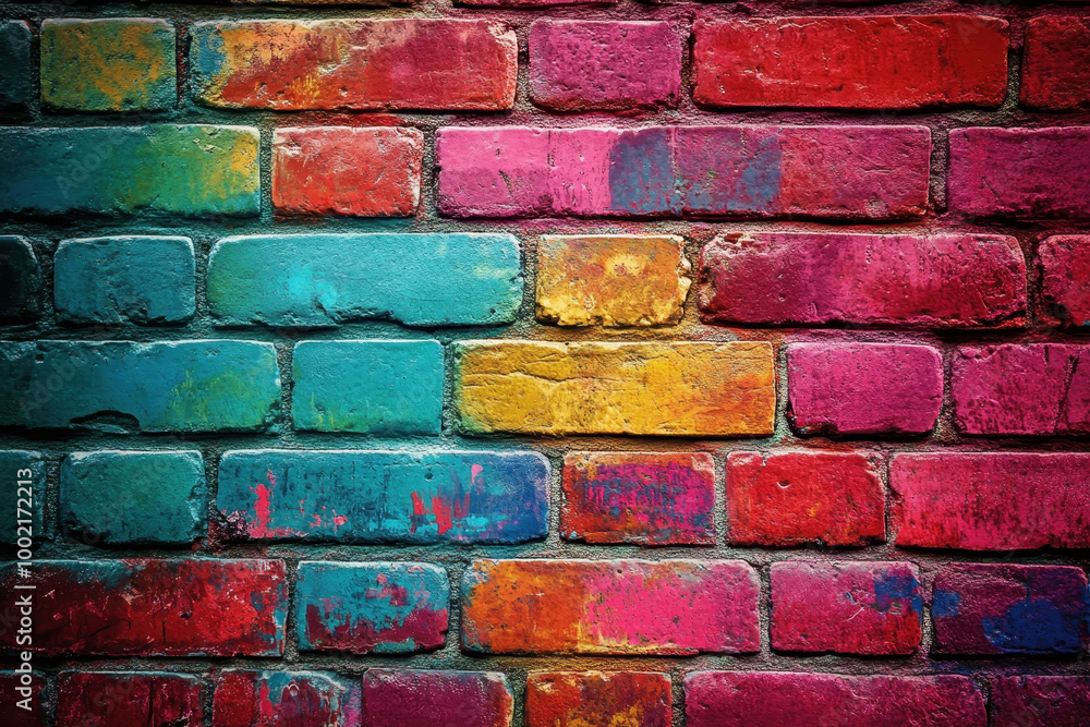 Fototapeta premium graffiti brick wall. ai generative