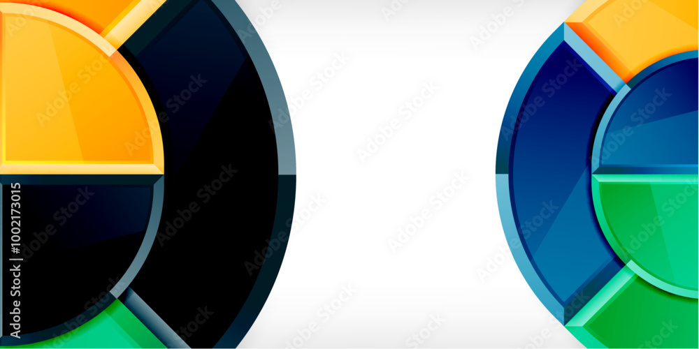 Glossy circles geometric background. Vector Illustration For Wallpaper, Banner, Background, Card, Book Illustration, landing page Glossy circles geometric background. Vector Illustration For Wallpaper, Banner, Background, Card, Book Illustration, landing page