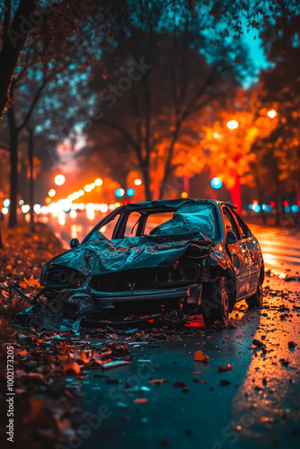 A car that is sitting on the side of the road