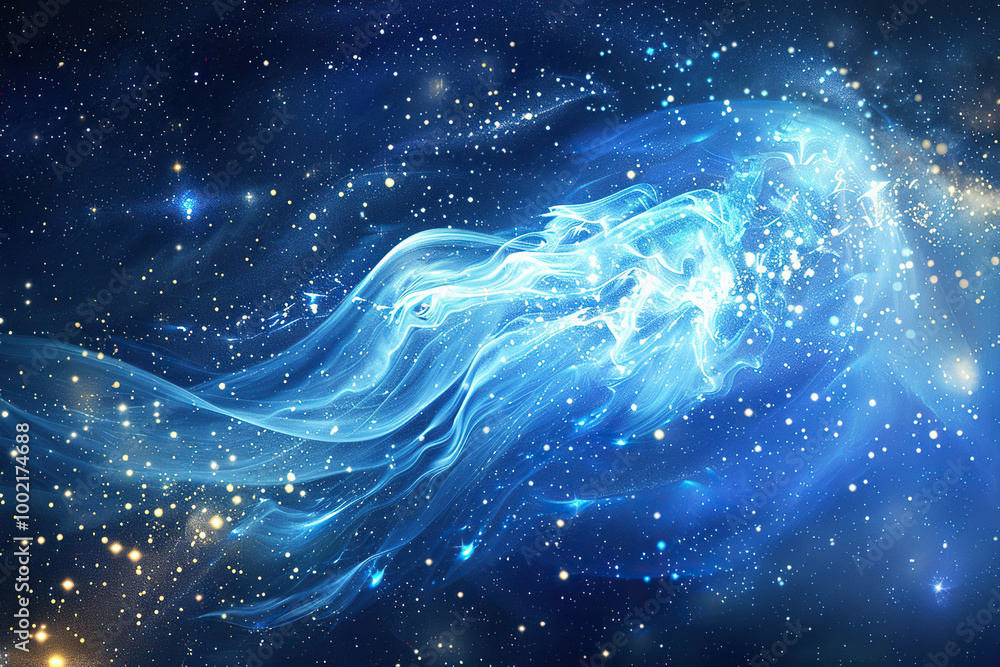 Astrological composition with empty starry sky for zodiac sign symbol