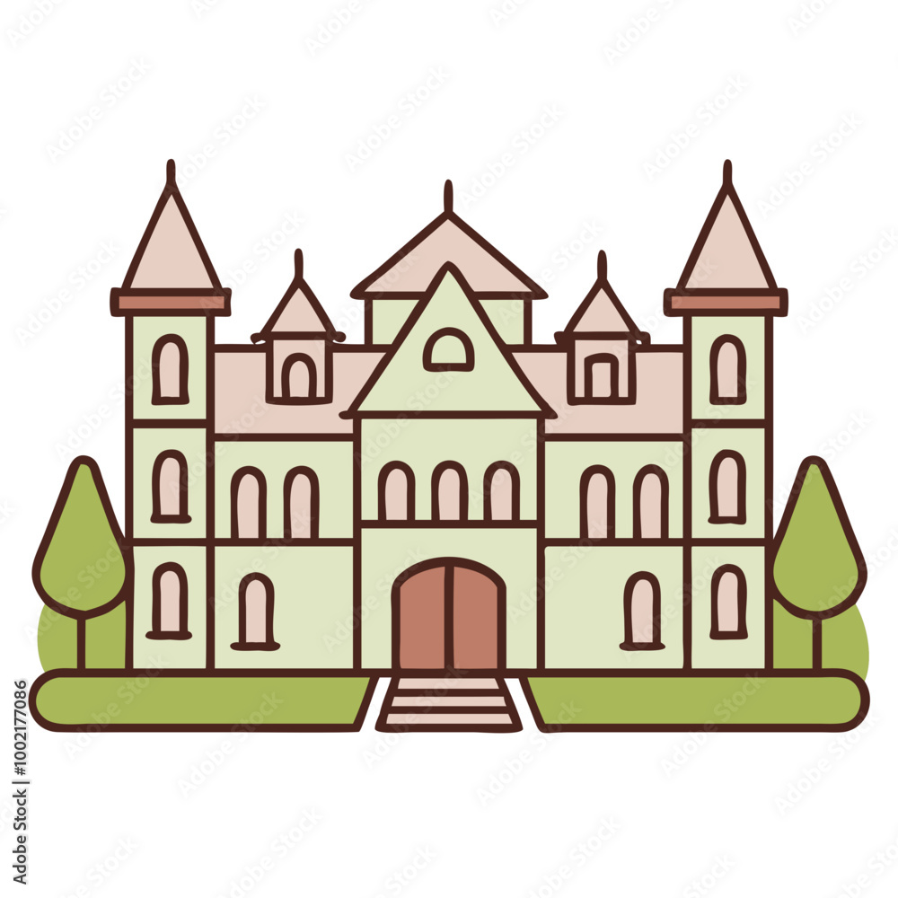 Majestic Luxury Home with Exquisite Detailing and Expansive MultiStory Layout Vector Art
Majestic Luxury Home with Exquisite Detailing and Expansive MultiStory Layout Vector Art