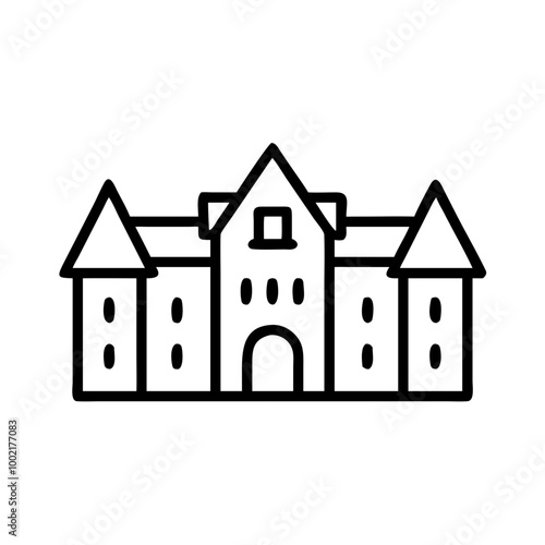 Sophisticated MultiStory Mansion Showcasing Luxurious Living Spaces and Scenic Surroundings Vector Illustration






