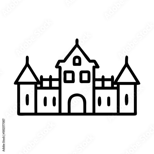 Opulent MultiLevel Mansion Design Featuring Lavish Amenities and Beautiful Views Vector Illustration

