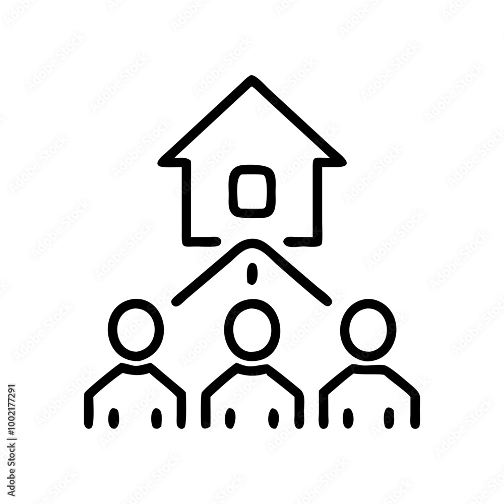 Happy Moments Shared Among Friends and Family Near a Symbolic House Icon Vector Illustration
Happy Moments Shared Among Friends and Family Near a Symbolic House Icon Vector Illustration