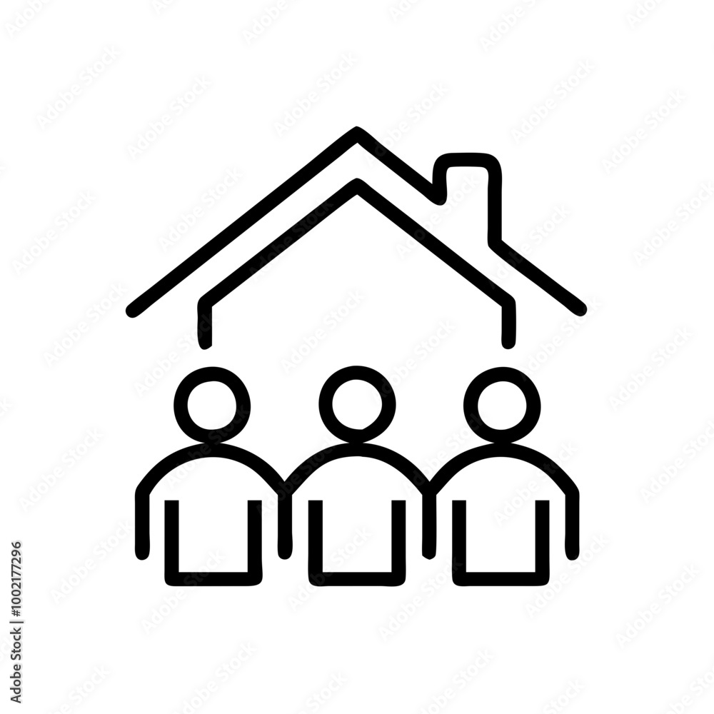 Family and Friends Enjoying Time Together by a Lovely House Icon Vector Artwork
Family and Friends Enjoying Time Together by a Lovely House Icon Vector Artwork