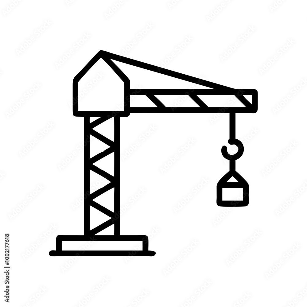 Vector Illustration of a Crane Lifting Heavy Materials at a Construction Site
Vector Illustration of a Crane Lifting Heavy Materials at a Construction Site