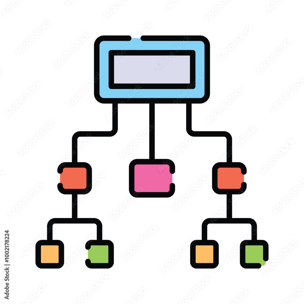 Hierarchy icon design, flowchart vector, workflow icon Hierarchy icon design, flowchart vector, workflow icon