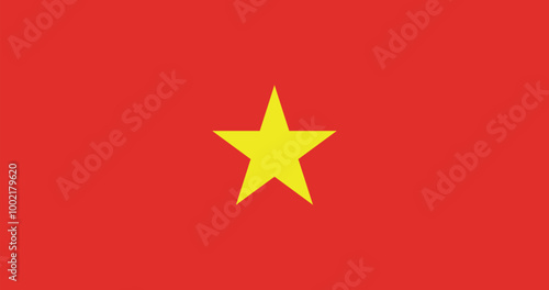 Democratic Republic of Vietnam. Flag of North Vietnam.