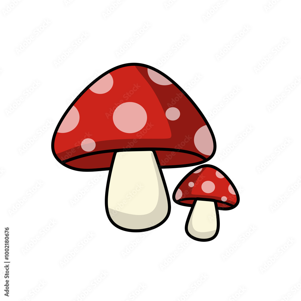 red cap mushroom vector illustration red cap mushroom vector illustration