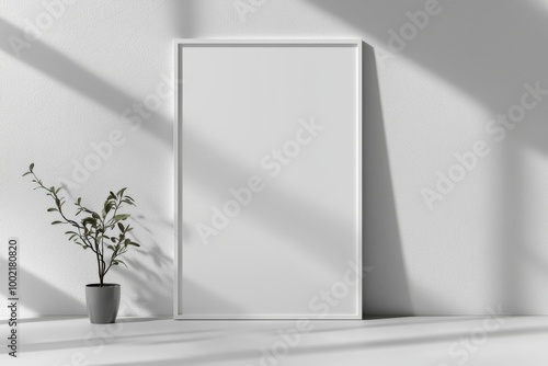 Wallpaper Mural A3 Poster Mockup on White Background created with Generative AI Torontodigital.ca