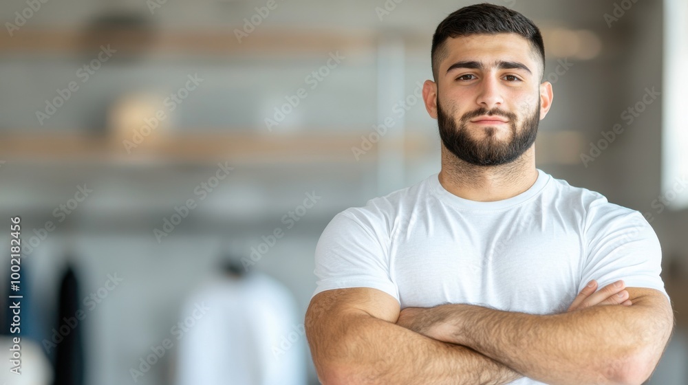 Confident Male Business Owner in Stylish Attire Confident Male Business Owner in Stylish Attire