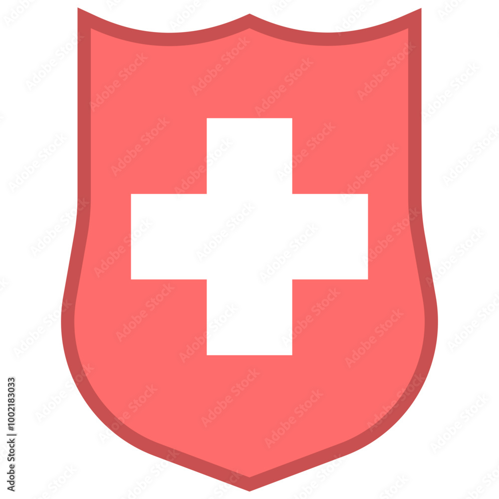 Obraz premium Shield Medical Cross Line