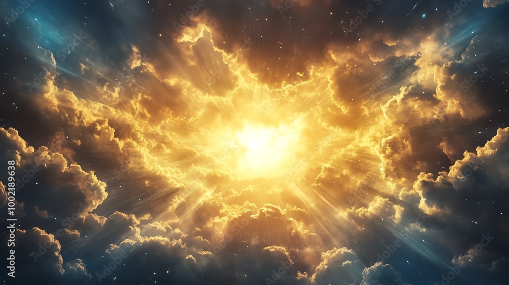 Abstract nebula with glowing clouds Abstract nebula with glowing clouds