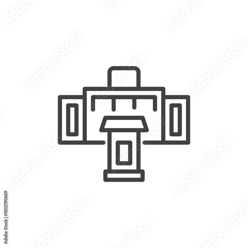 Courtroom line icon