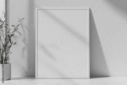 Wallpaper Mural A3 Poster Mockup on White Background created with Generative AI Torontodigital.ca