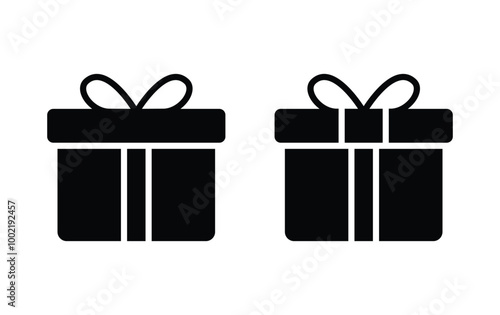 Gift icon, gift sign vector