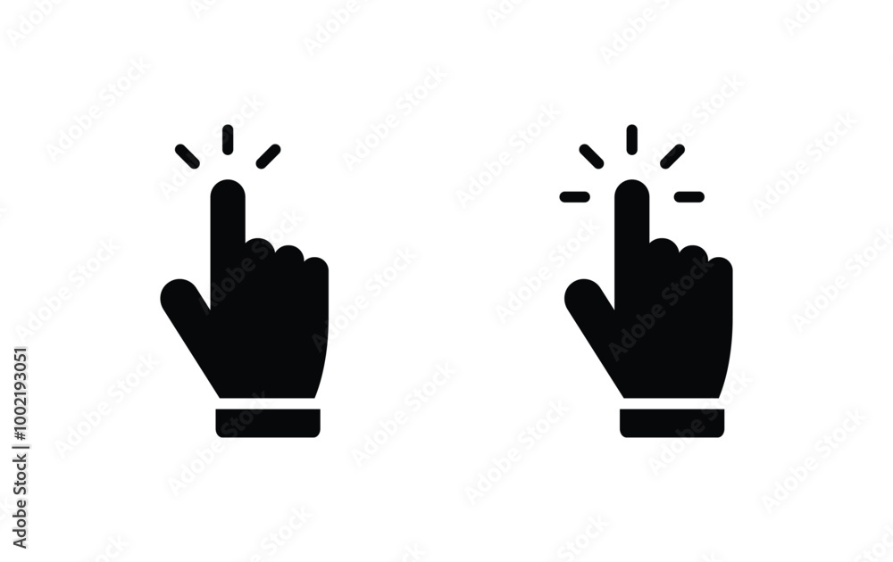 Obraz premium Hand click icon vector 