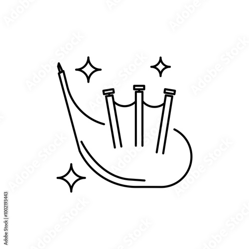 Bagpipe Icon, Wind Instrument