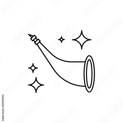 Icon of tribal trumpet, Wind Instrument