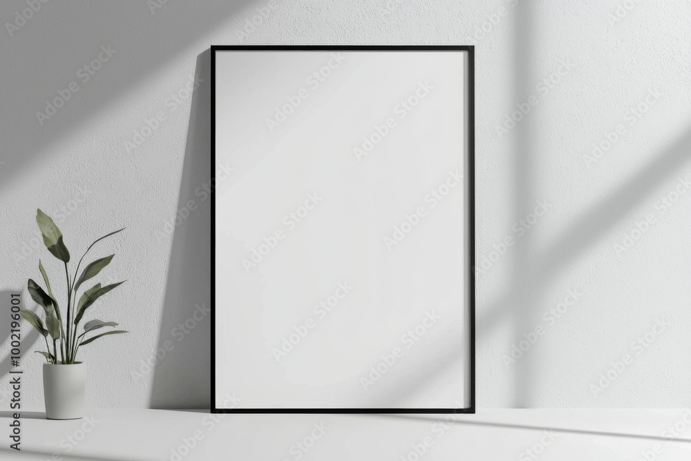 A3 Poster Mockup on White Background created with Generative AI A3 Poster Mockup on White Background created with Generative AI