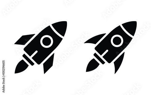 Rocket icon, rocket sign vector